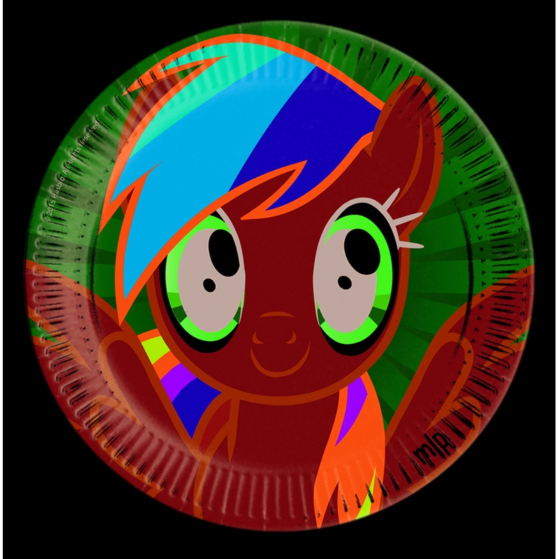 8 My Little Rainbow Pony paper plates 23cm