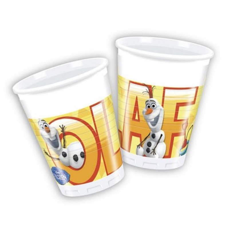 8 Olaf's summer fun plastic cups 200ml