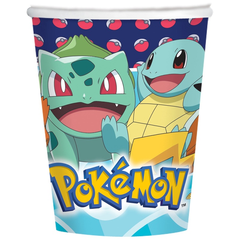 8 Pokmon Master paper cups 250ml