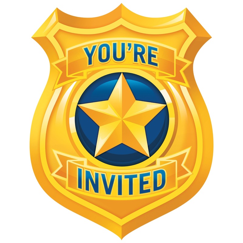8 police station invitation cards