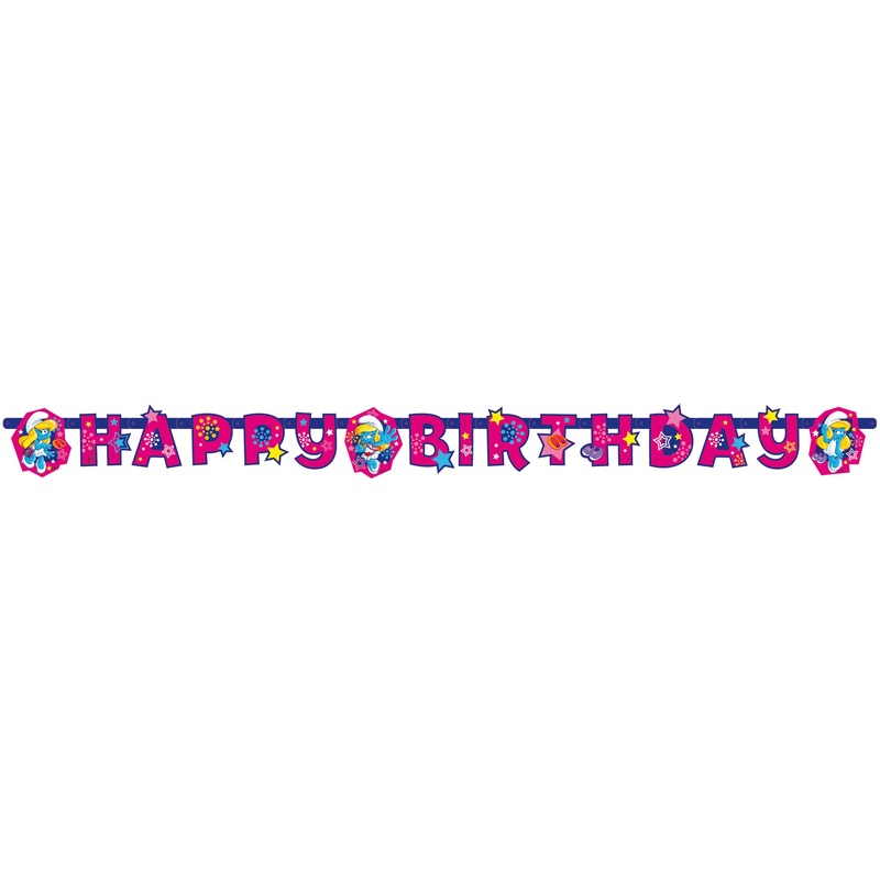 Smurfette Birthday Garland