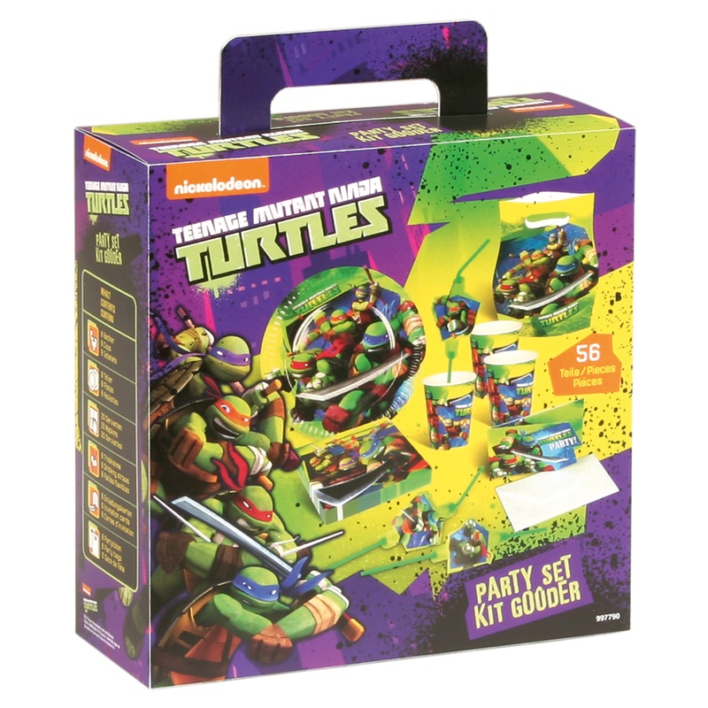 Teenage Mutant Ninja Turtles party suitcase 56 pieces