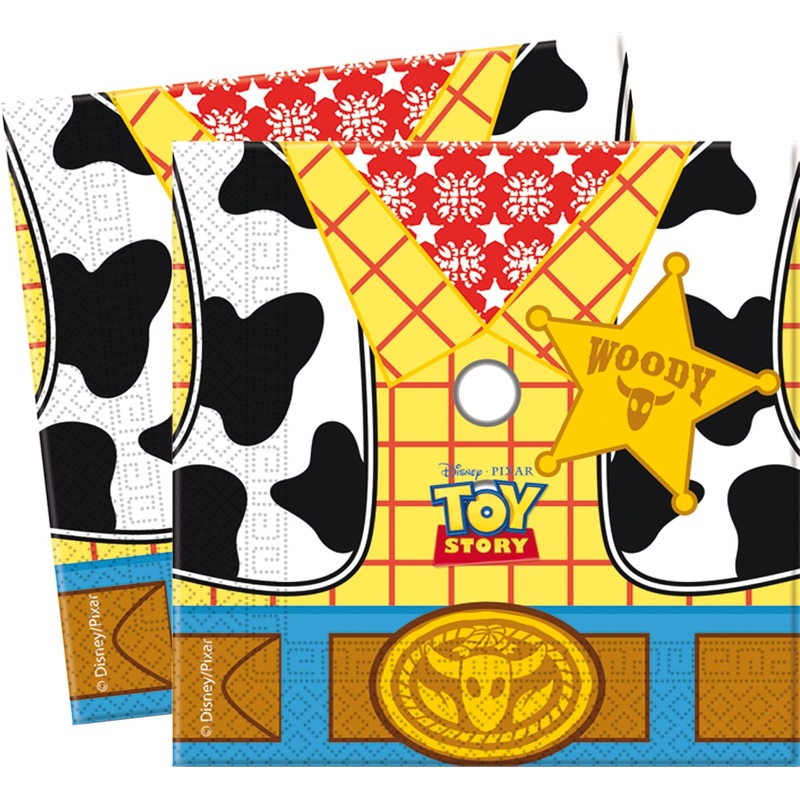 20 Toy Story Star Power Woody napkins 33x33cm