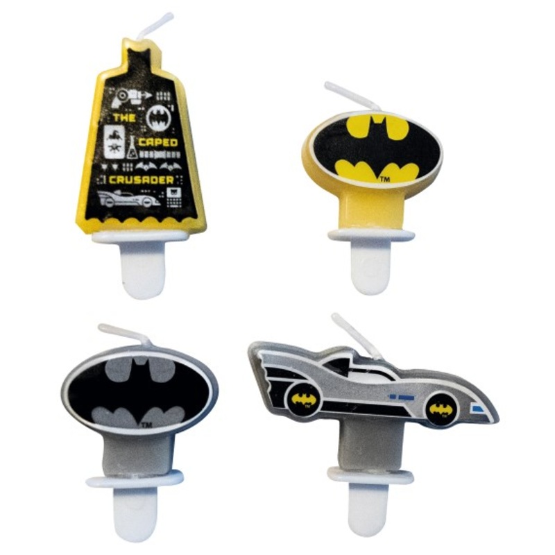 4 Batman hero power cake candles