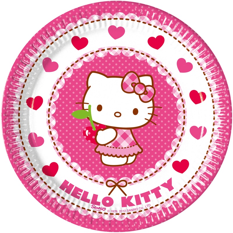 8 Hello Kitty Sweet Cherry paper plates 20cm