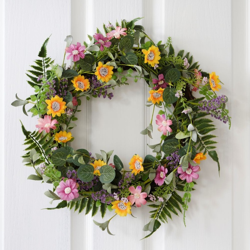 Summer meadow door wreath 40cm