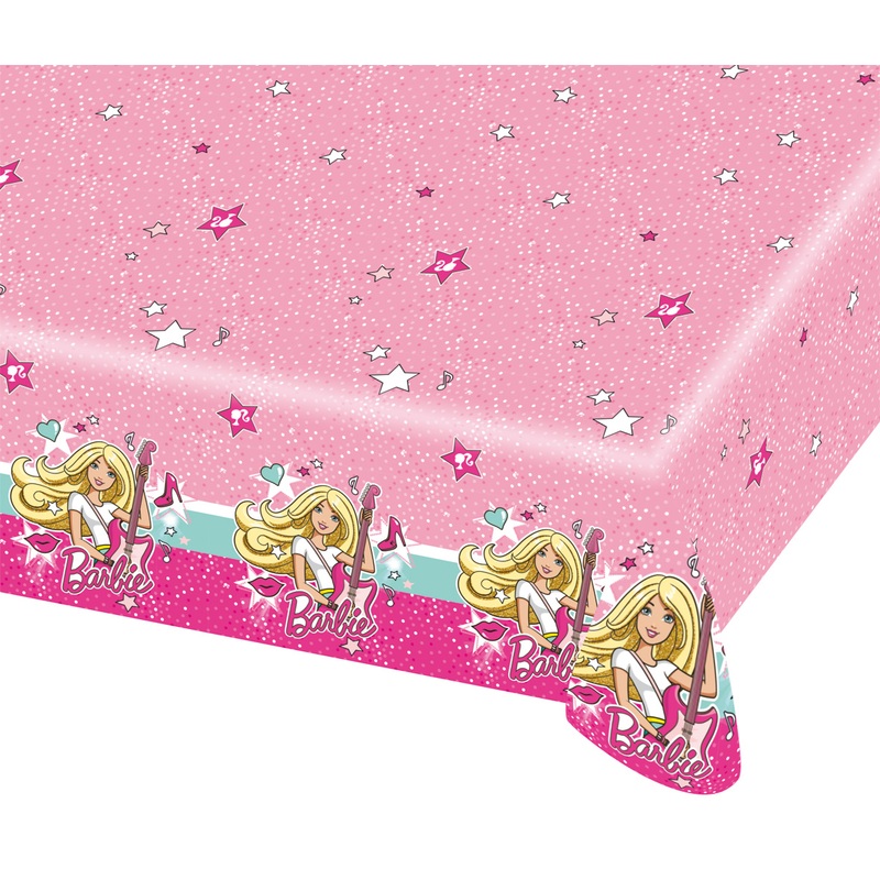 Superstar Barbie With Guitar Tablecloth Pink 120x180cm
