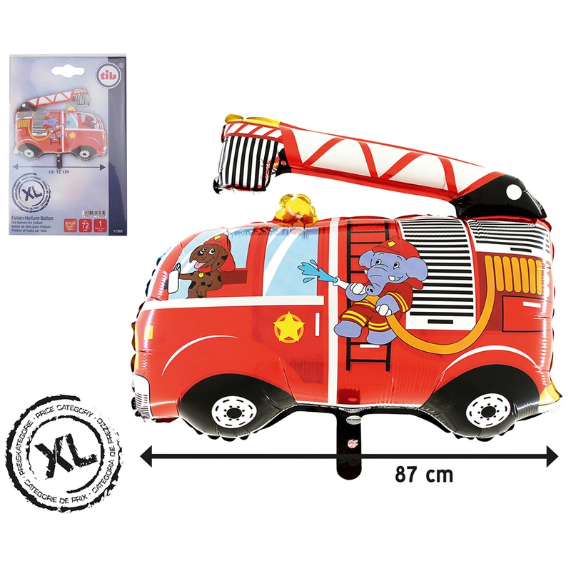 XL foil balloon fire engine 80 x 87cm