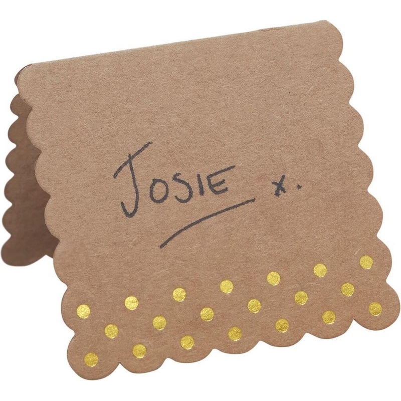 10 Golden Nature place cards 6 x 6cm