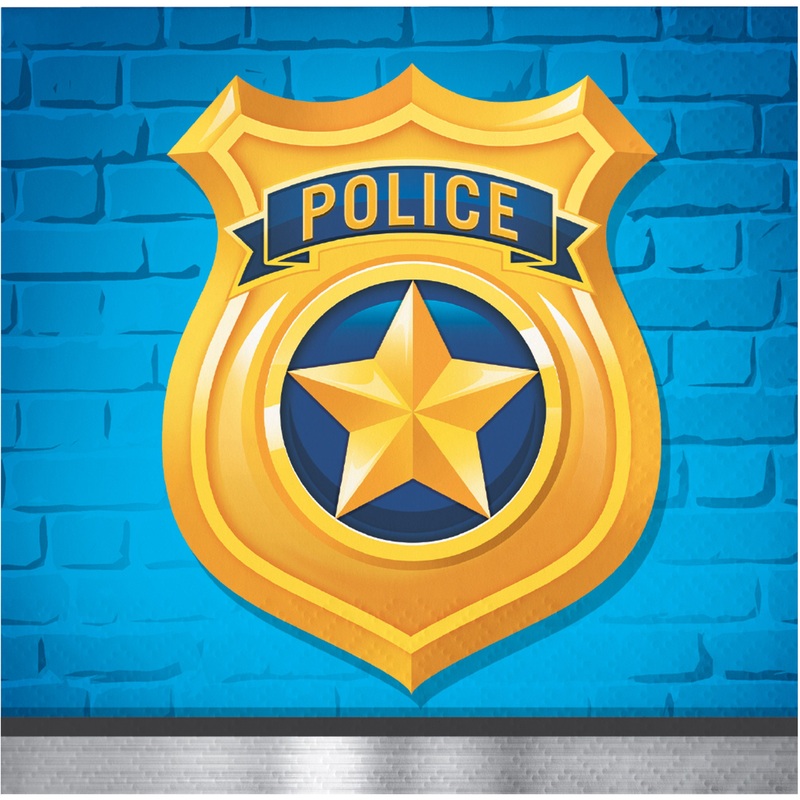 16 police station napkins 25cm