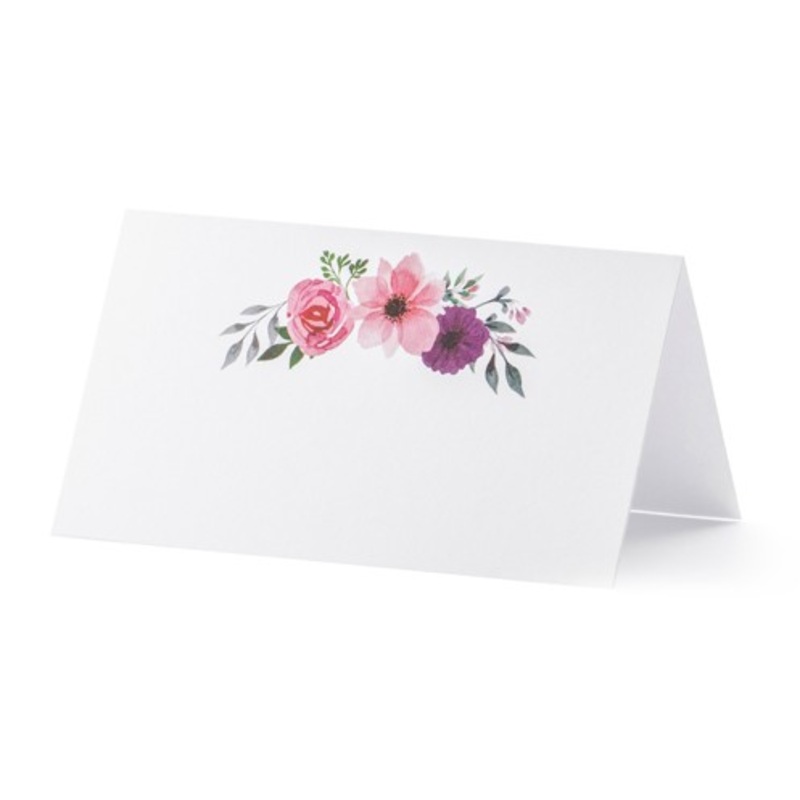 25 flower garden place cards 9.5 x 5.5cm