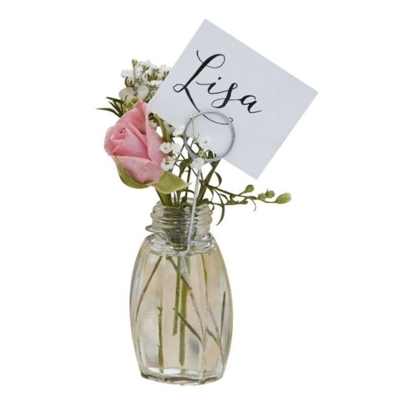 4 Landliebe wedding place cards vases