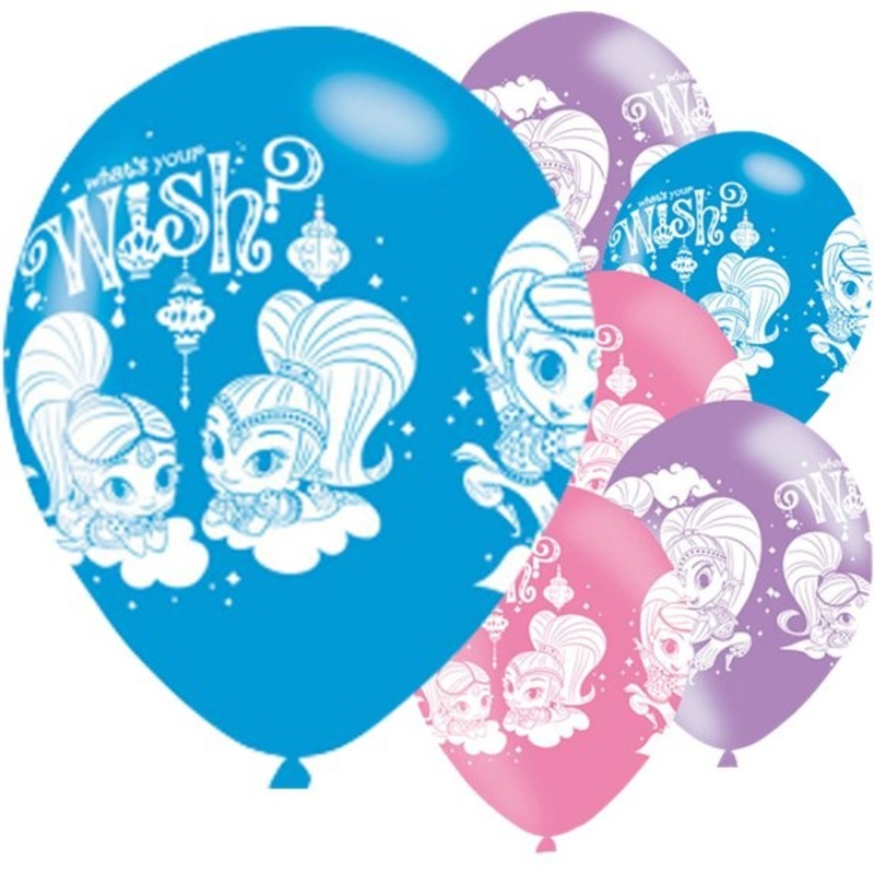 6 Shimmer & Shine Jewels balloons 28cm