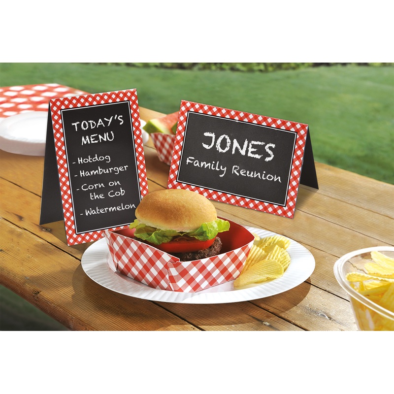 8 picnic party place cards