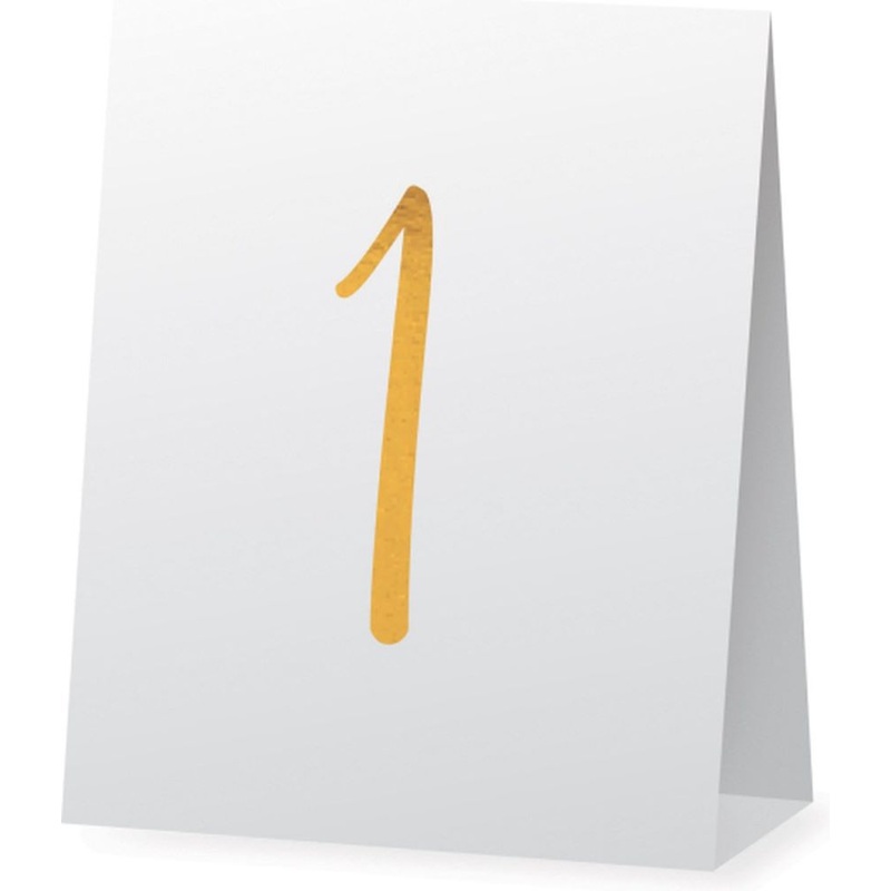 8 table numbers 1-8 Just Married