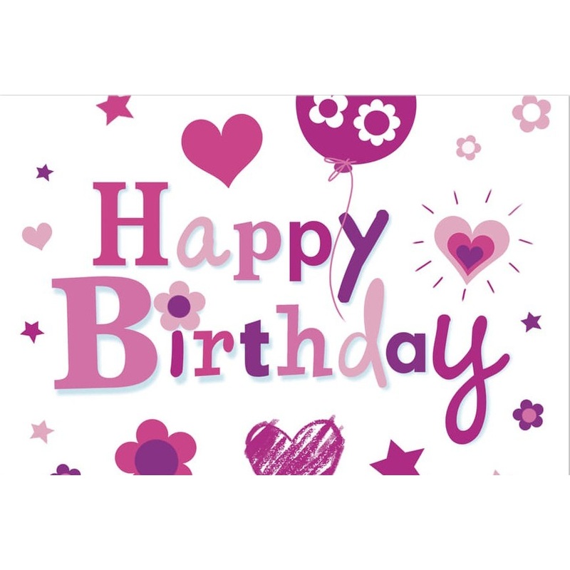 Birthday Girls tablecloths 1.8 x 1.2m