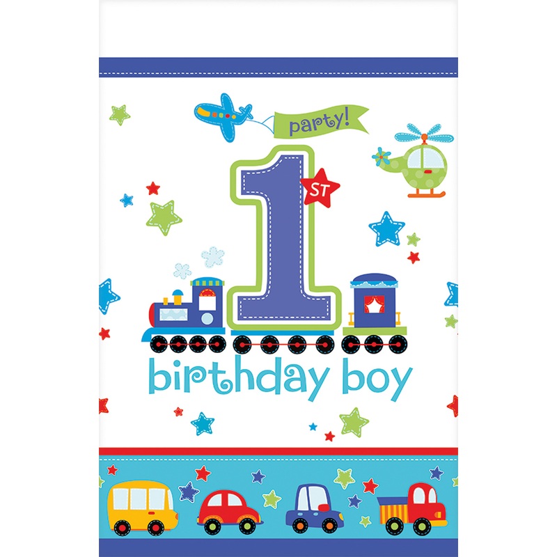 Children's birthday First Birthday Boy tablecloth 137x259cm