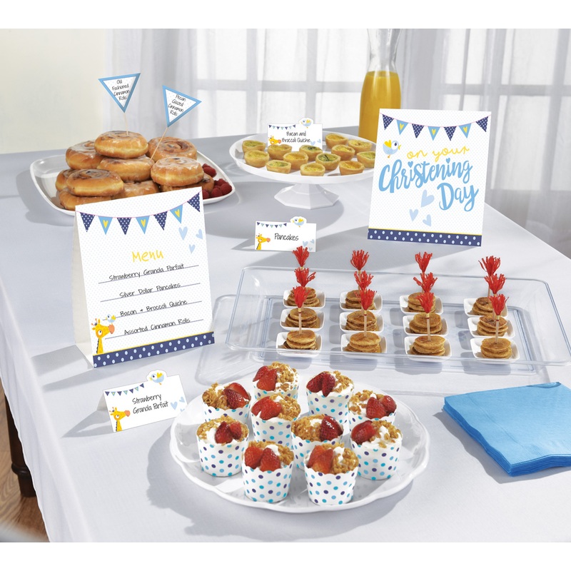 Christening Day buffet set blue 12 pieces