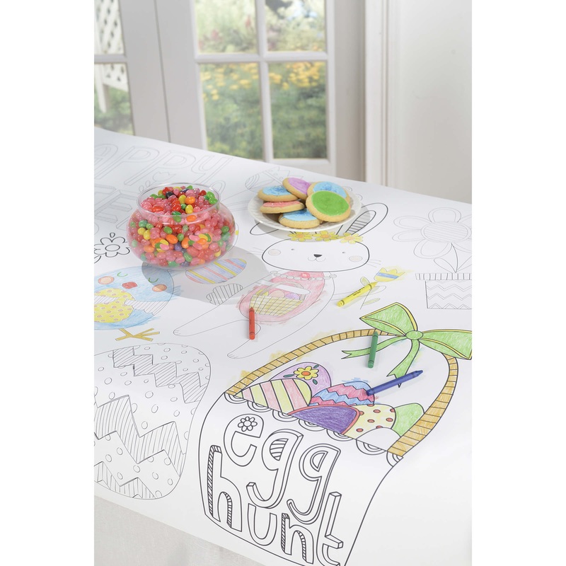Coloring tablecloth Happy Easter