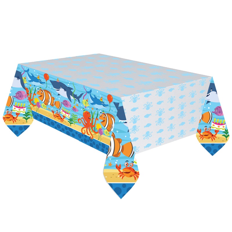 Funny sea party birthday tablecloth 137x243cm