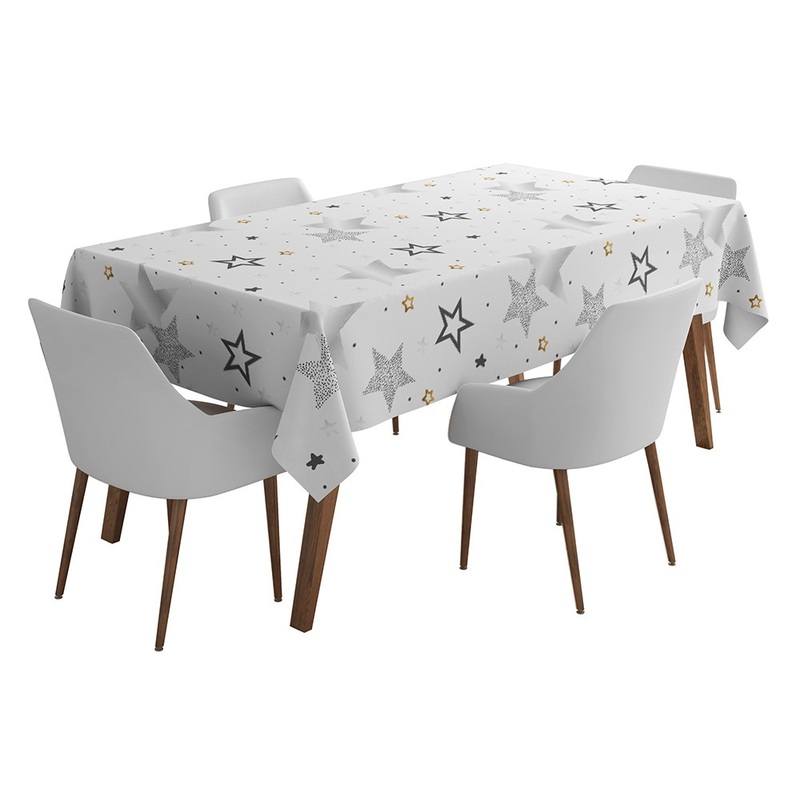 Happy Birthday Star Tablecloth 120x180cm