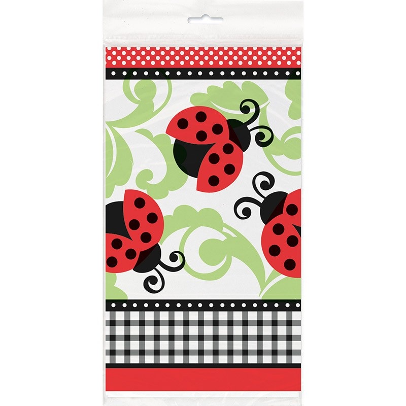 Ladybug Mileys birthday party tablecloth 137 x 213cm