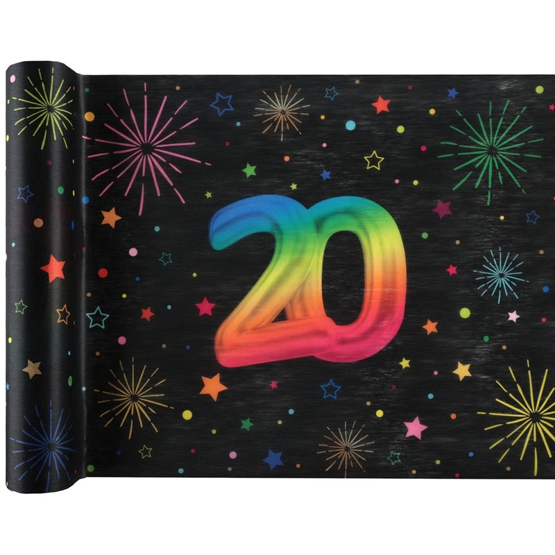 Number 20 Festicolor table runner 3m x 30cm