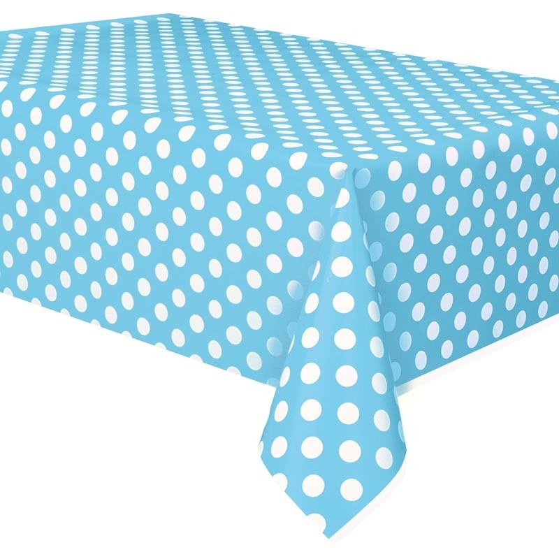 Party tablecloth Tiana light blue dotted 137 x 274cm
