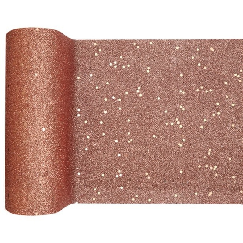 Rose gold glitter table runner 5m