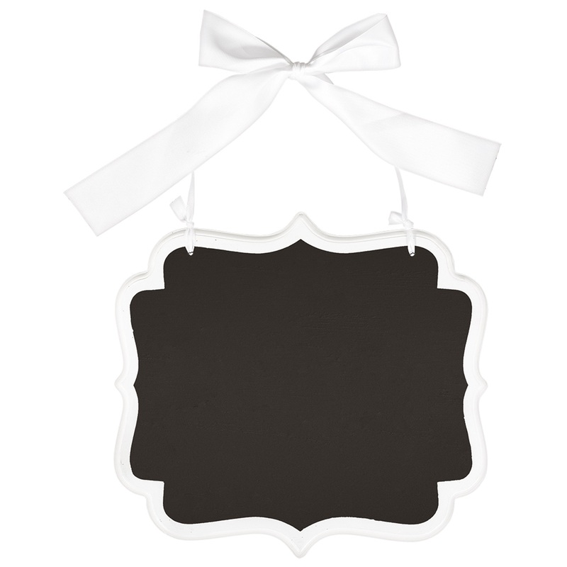 Stylish blackboard sign with a white frame