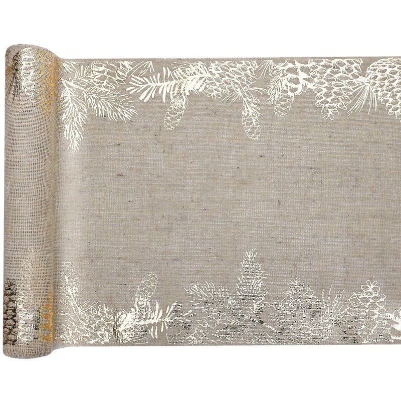 Table runner natural beige 28cm x 3m