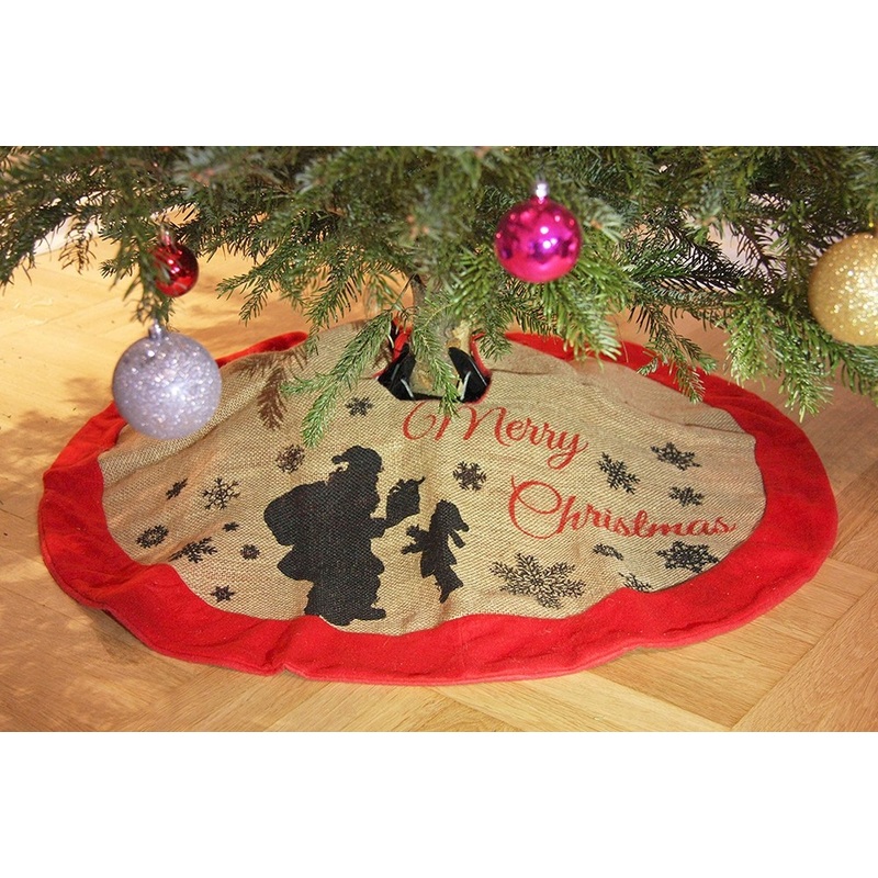 Xmas Tree Jute Doily 86cm