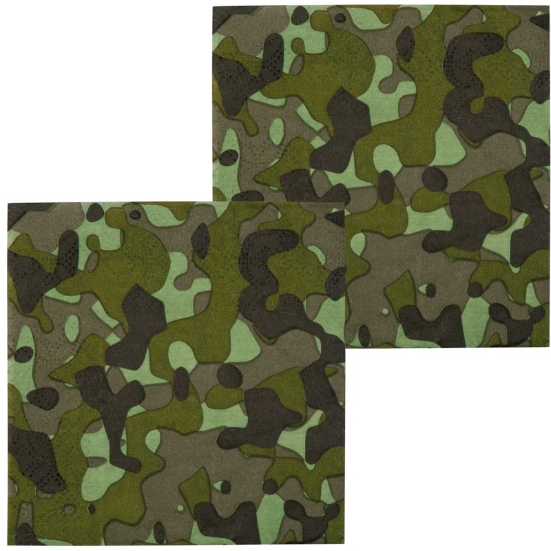 12 camouflage military napkins