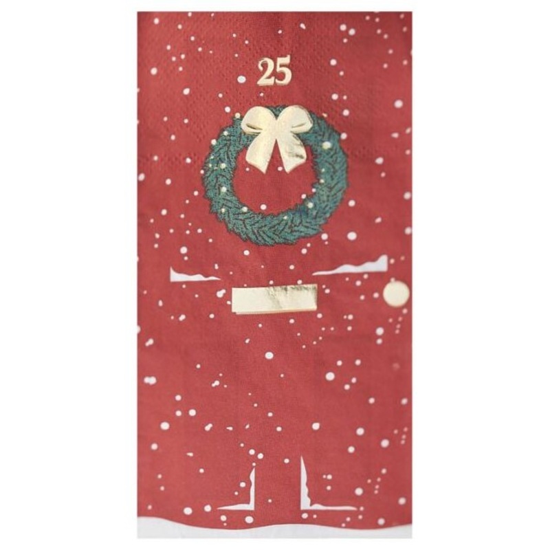 16 country house Christmas napkins 16.5 x 8cm