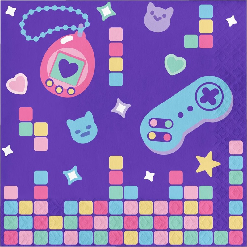 16 Gamer Girls napkins 33cm