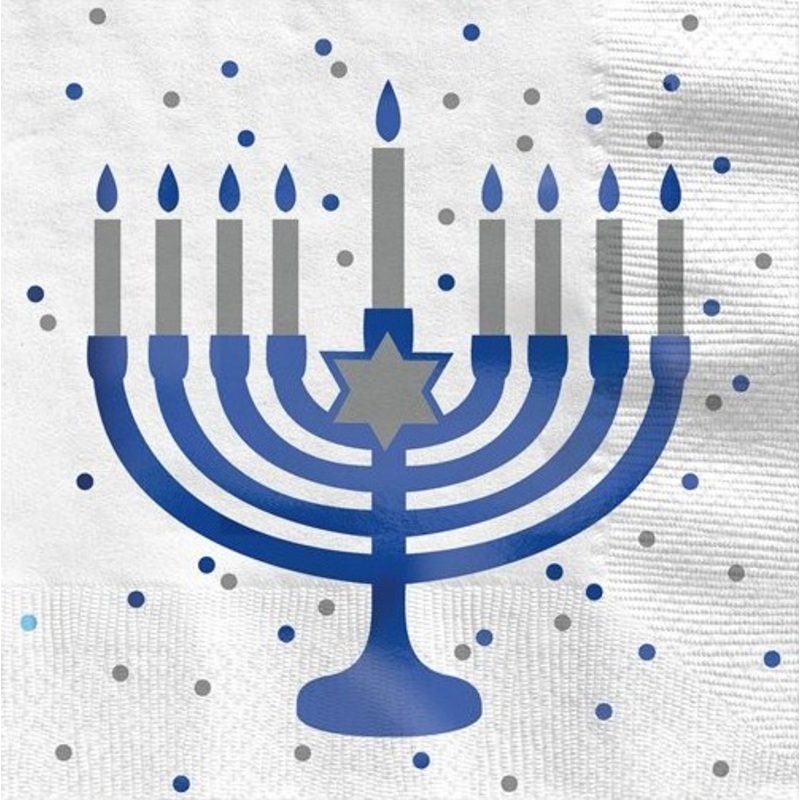 16 Happy Hanukkah napkins 33cm