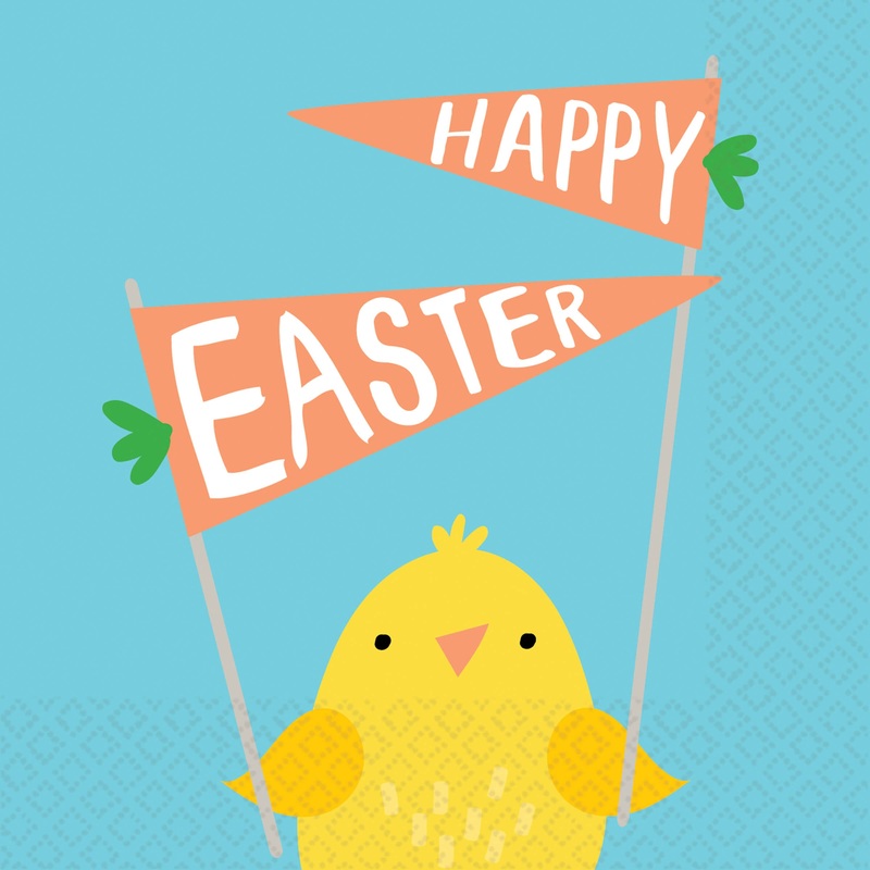 16 Hase Happy napkins 25cm