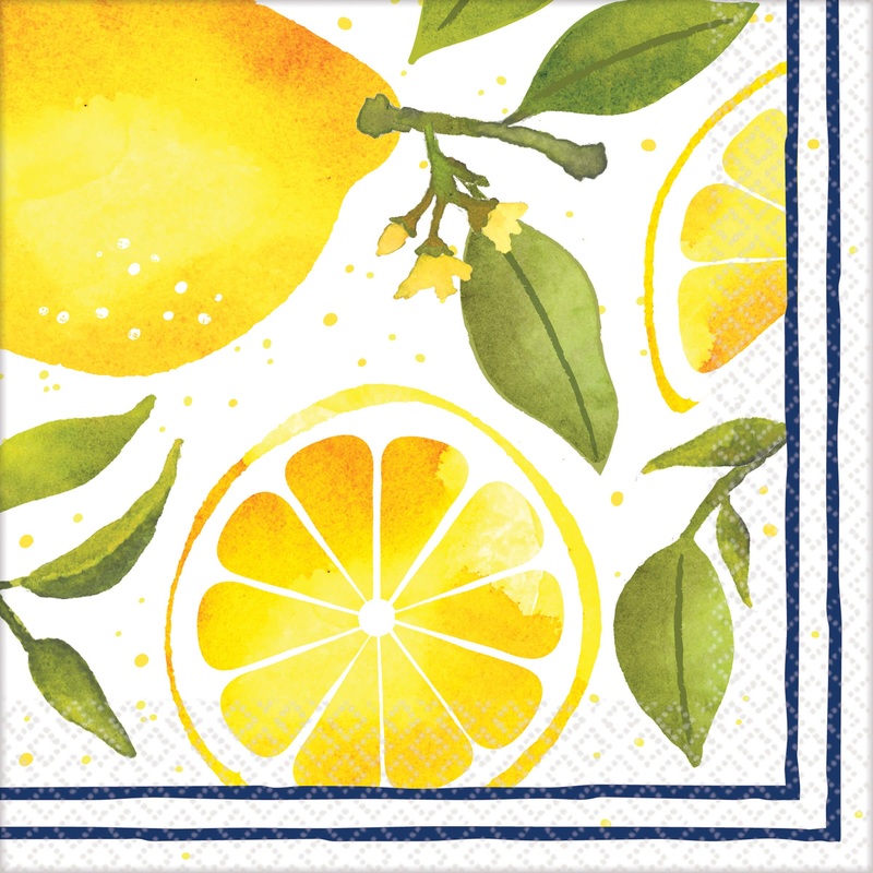 16 lime garden napkins 33cm
