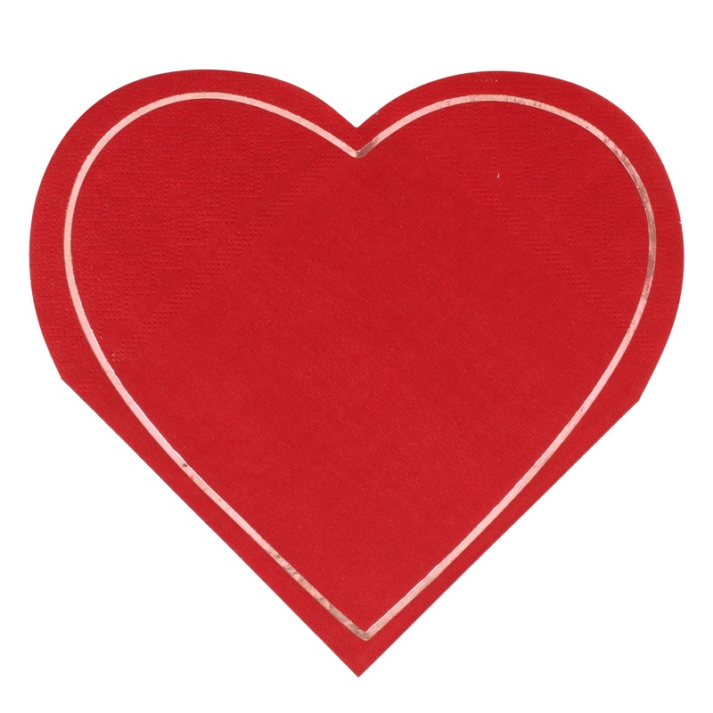 16 love oath heart napkins