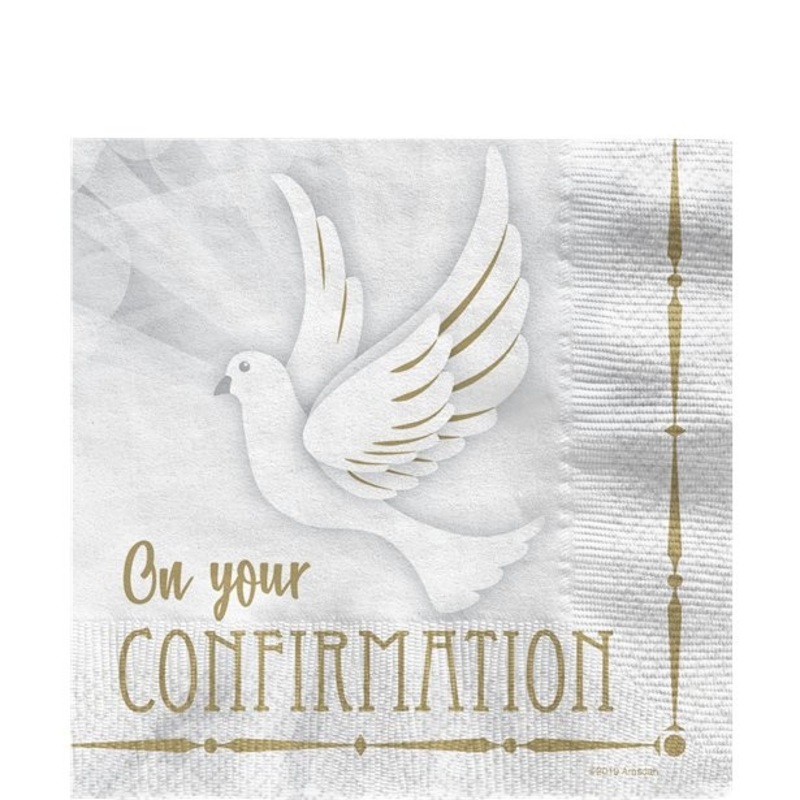 16 napkins for confirmation 33cm