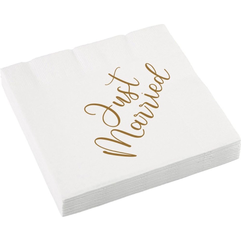 16 napkins Just Married 33cm