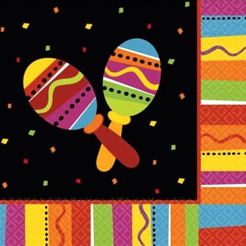16 Spicy Fiesta napkins 33cm