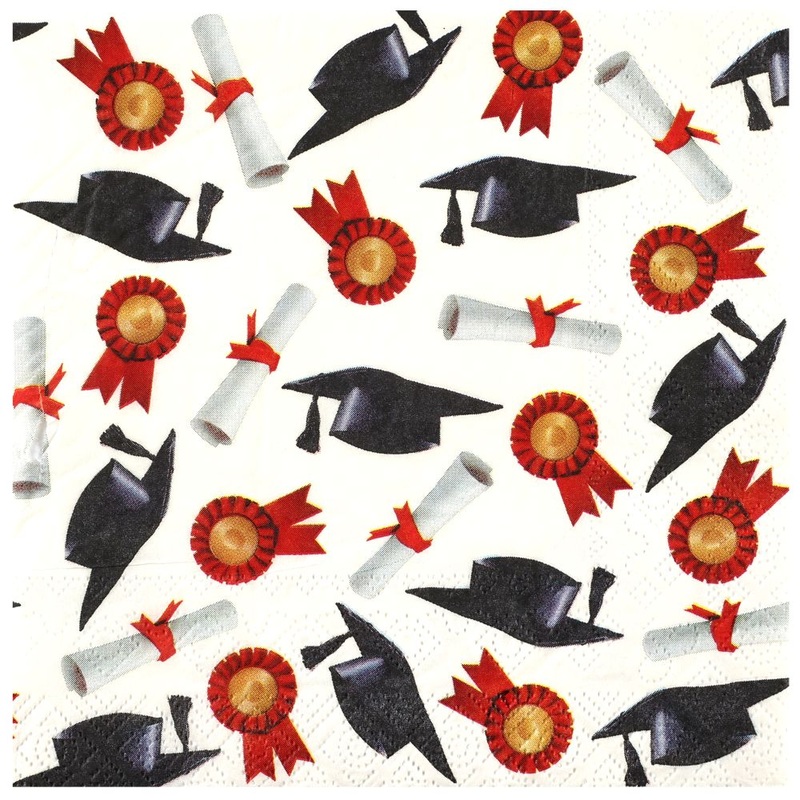 20 Diploma napkins 33x33cm