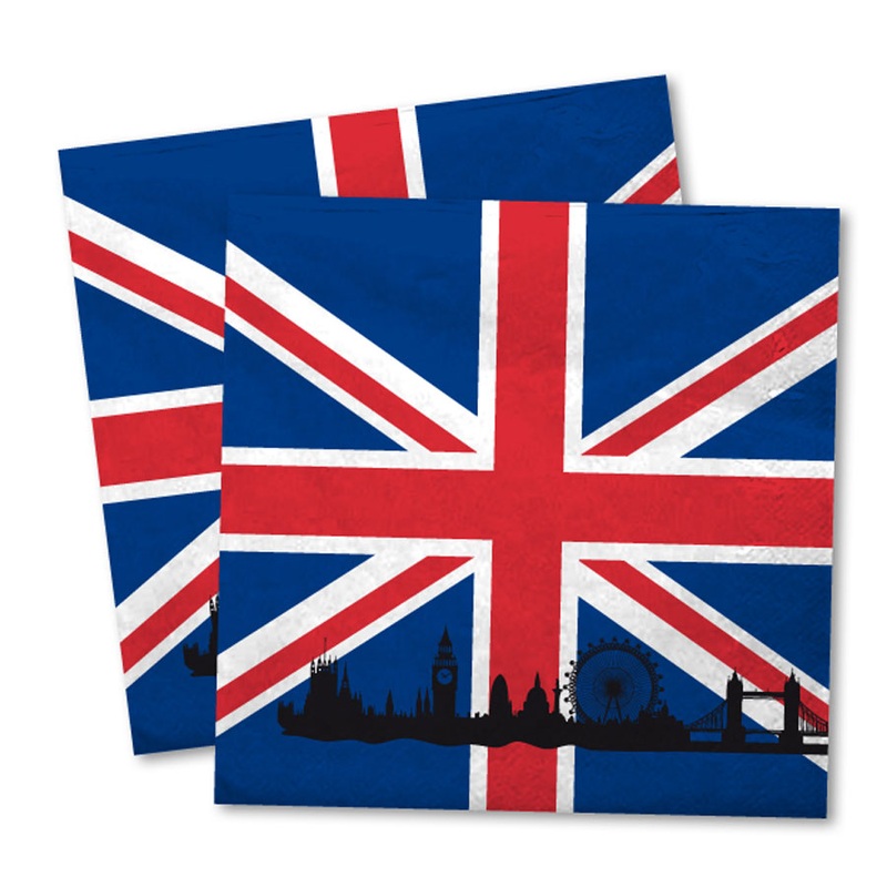 20 Great Britain napkins 33cm