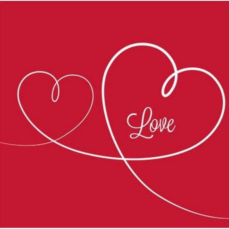 20 Love Me napkins 33cm