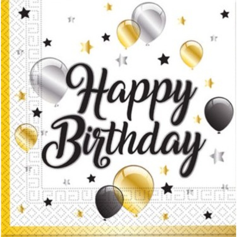 20 Milestone Birthday napkins 33cm
