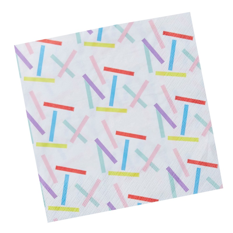 20 Mix & Match confetti napkins 33cm