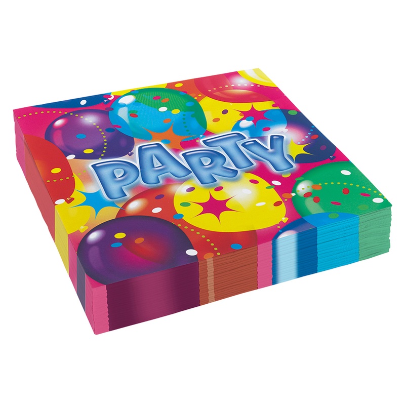 20 party fun napkins 33cm