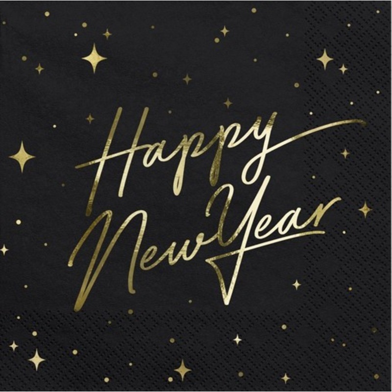 20 Royal New Year napkins 33 x 33cm