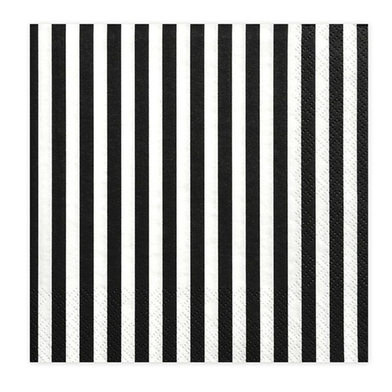 20 striped napkins 33 x 33cm